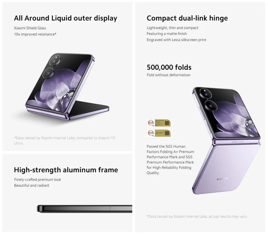 2024 World Premiere Global Version Xiaomi MIX Flip 12GB 512GB Foldable 6.86" 4.01" Display Snapdragon 8 Gen 3 50MP Leica Camera