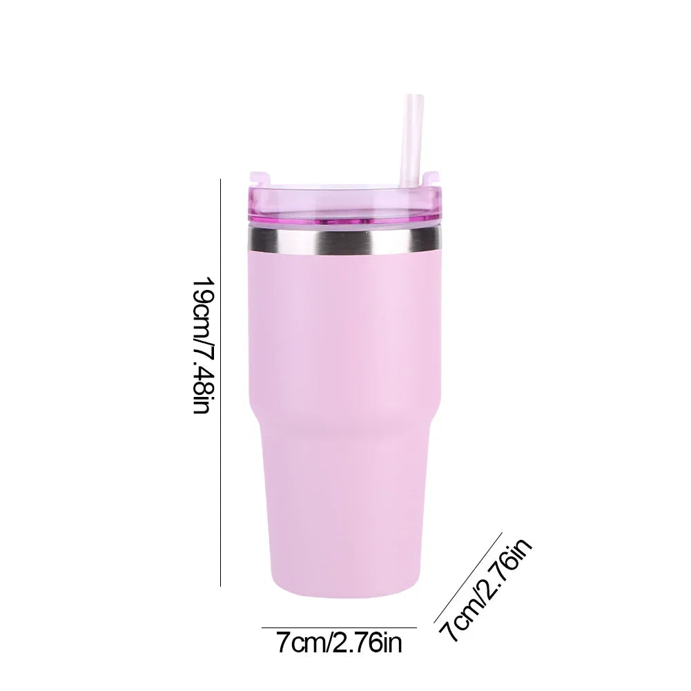 20oz Stainless Steel Thermos Bottle With Straw Water Bottle Thermo Coffee Mug Car Thermos Mug Travel Vacuum