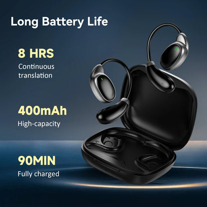 V18 Language Translator Earbuds 150 Languages High Accuracy Smart Wireless Instant Translator Device Portable BT Earphones