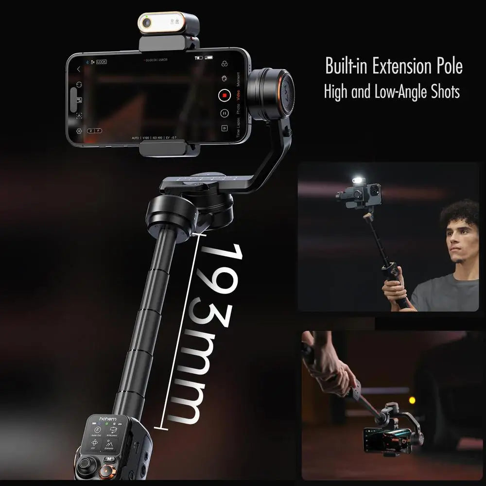 Hohem M7 iSteady M7 Cell phone gimbal Stabilizer 3-axis Anti-Shake Stands Extendable Selfie Stick For Live Vlog