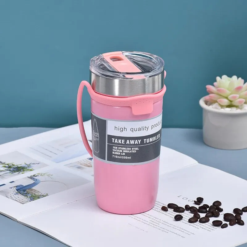 550ML 304 Stainless Steel Portable Double-layer Insulation Cup Household Water Cup Four Seasons Universal Easy Cleaning