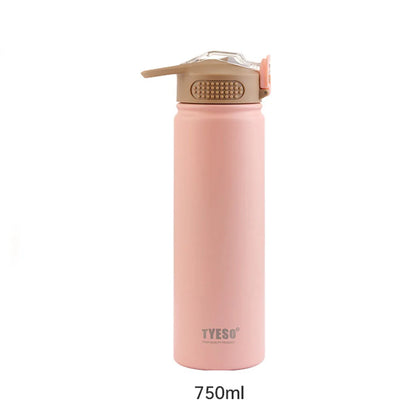 Thermos Bottle with Straw 750ml Stainless Steel Thermal Cup Car Insulated Flask Water Tumbler for Outdoor Sports