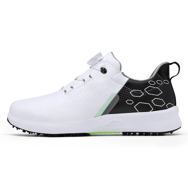 Men Professional Golf Shoes Spikes Golf Sneakers Black White Mens Golf Trainers Big Size Golf Shoes for Men