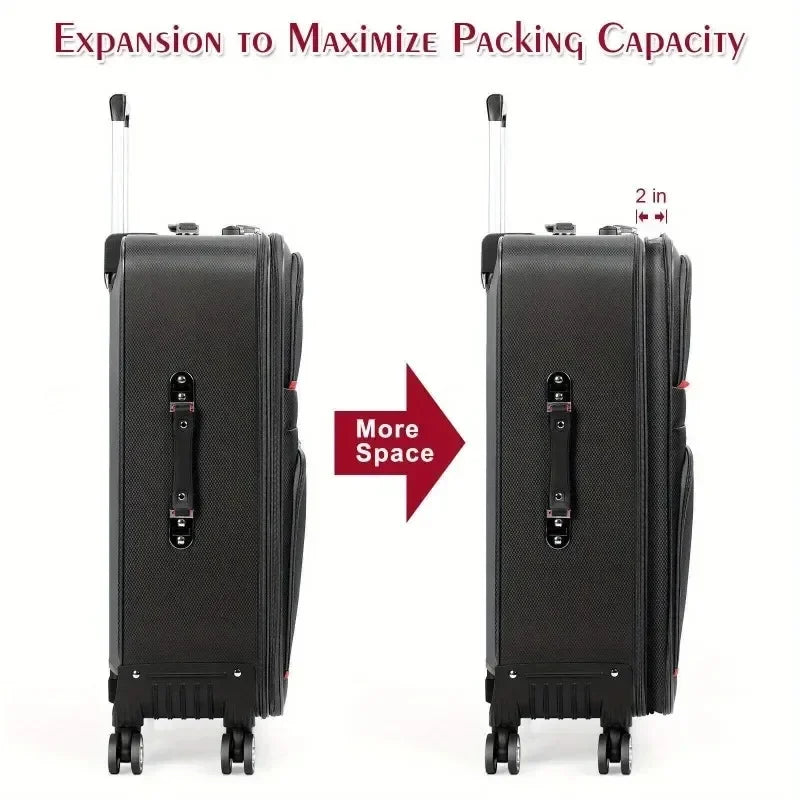 Detachable Wheel Suitcase Waterproof Luggage Carry-on Travel Bag Large Capacity Oxford Rolling Luggage Set Password Trolley Case