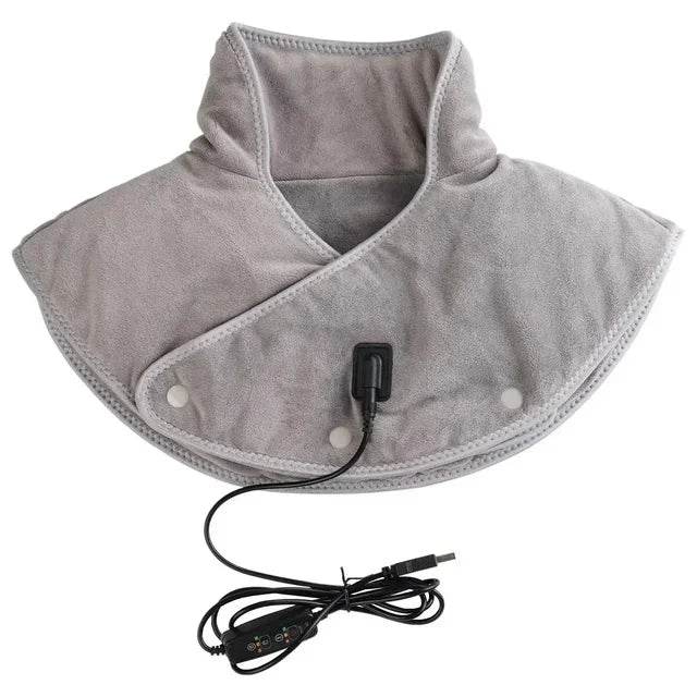 Electric Heating Shoulder Neck Pad Cervical Wrap Three Gear Thermal Compress Massager Vibration Shawl Warm Back Tool Relax Brace - MarvelouStoree