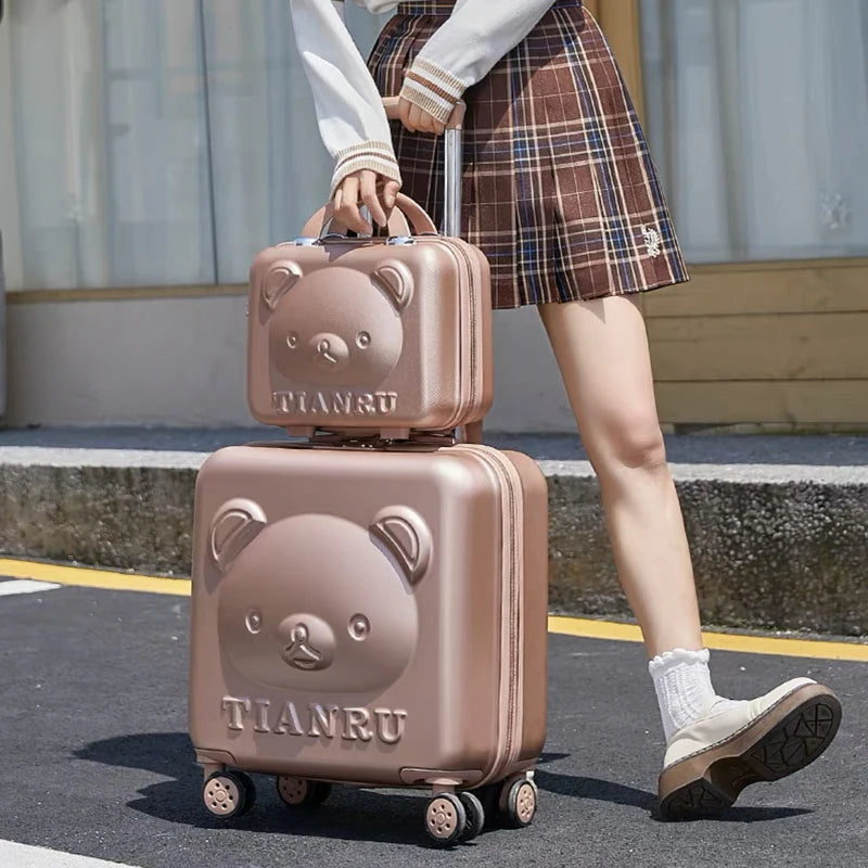 2023 New Cartoon Travel Suitcase with Hand bag 20 inch Girls Trolley Bag Fashion Women Suitcase Rolling Luggage set