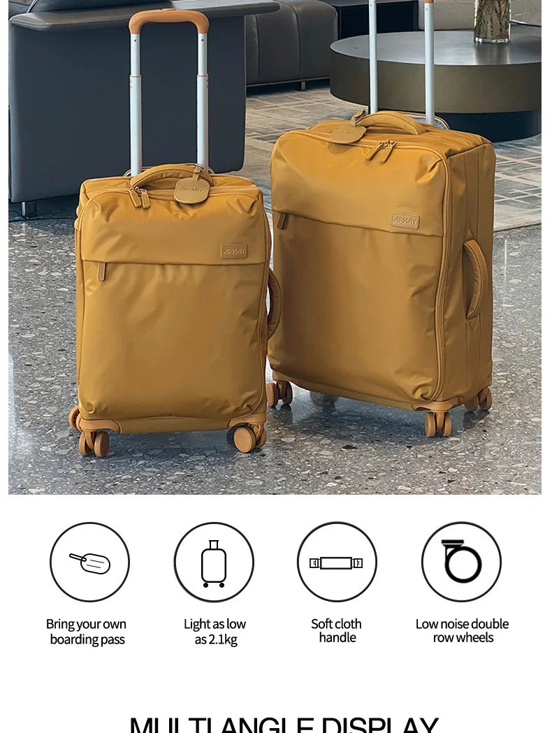 SUSHIMU High-quality Suitcase Oxford Cloth Trolley Case Shoulder Bag Multifunctional Boarding Box Rolling Luggage