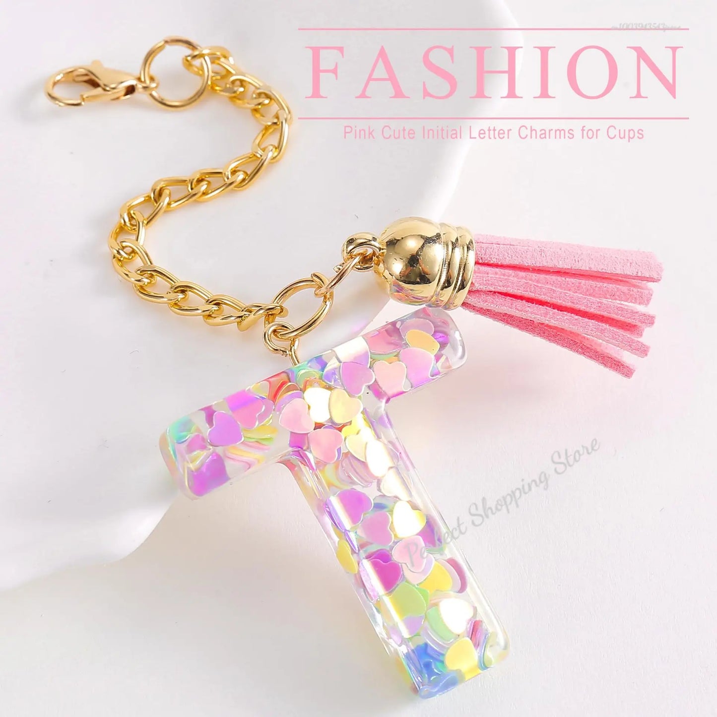 1 PCS Letter Charm for Stanley Cup Accessories Cute Initial Keychain Handle Charm for Stanley Tumbler for Women Girls 물병