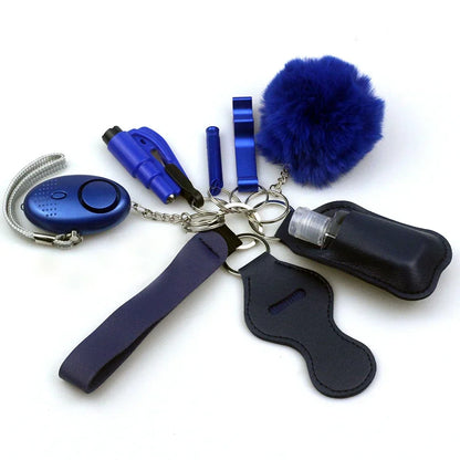 Safety Keychain Full Set, Self Defense Security Keychain Set With Personal Alarm Protective Keychain Accessories For Women Girls