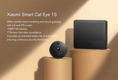 Xiaomi Smart Cat's Eye 1S Security Protection 5-inch IPS Screen Video Doorbell 1080P Camera HD Night Vision WiFi App Alarm