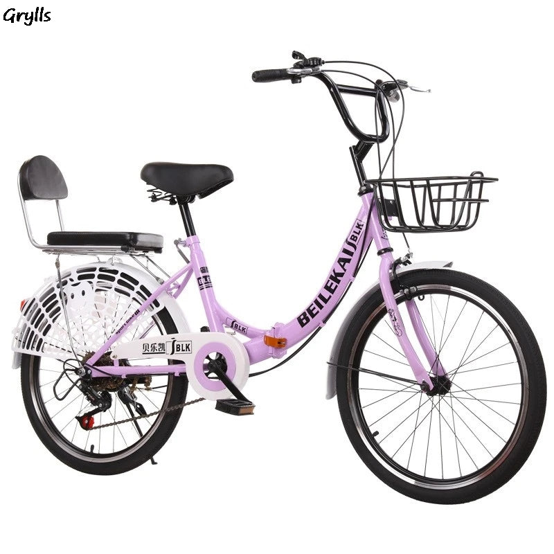 Grylls new variable speed folding bike 20-22-24-26 "Boys girls Adult Princess car Ladies commuter car hot new