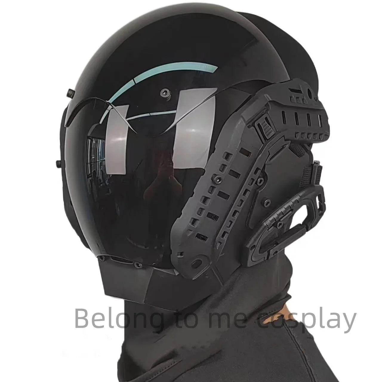 Cyberpunk Mask Role-play Futuristic Rainbow Mask Helmet Mechanical Style Halloween Party Gift Toys for Men and Women