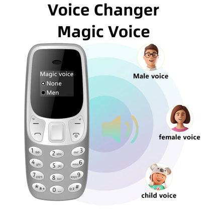 SERVO Small Mobile Phone Bluetooth Dialer Magic voice Low Radiation Telephone Call Recording 2/3 SIM GSM Unlocked Mini Cellphone