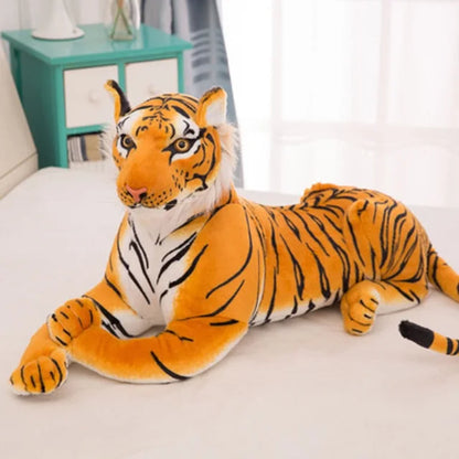 Simulation Tiger Plush Toys Stuffed Soft Animal Giant Forest Tiger Pillow Dolls For Kids Birthday Gift High Quality 25-110cm