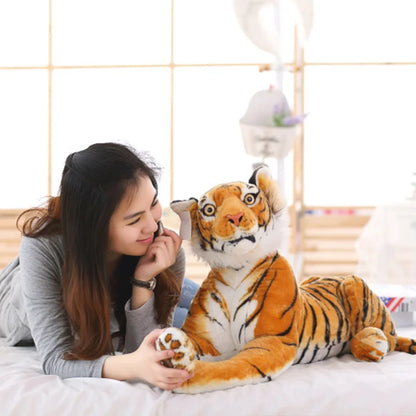 Simulation Tiger Plush Toys Stuffed Soft Animal Giant Forest Tiger Pillow Dolls For Kids Birthday Gift High Quality 25-110cm