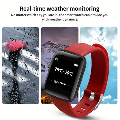 Smart Watch 116Plus D13 Y68 Sport Wristband Running Fitness Monitor Track Heart Rate Message Remind Men Smartwatch Woman Clock