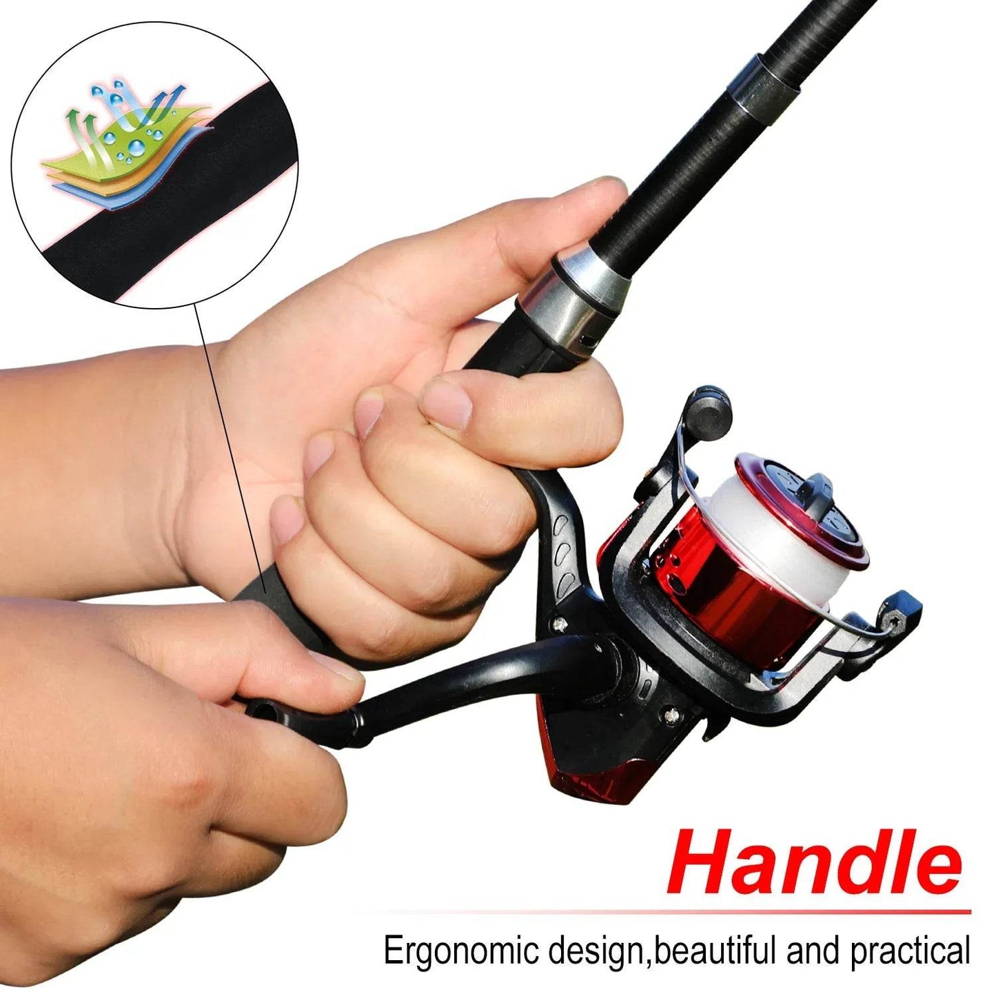 Sougayilang Kids Fishing Pole Set Full Kits with Telescopic Fishing Rod and Spinning Reel Baits Hooks Saltwater Travel Pole Set - MarvelouStoree