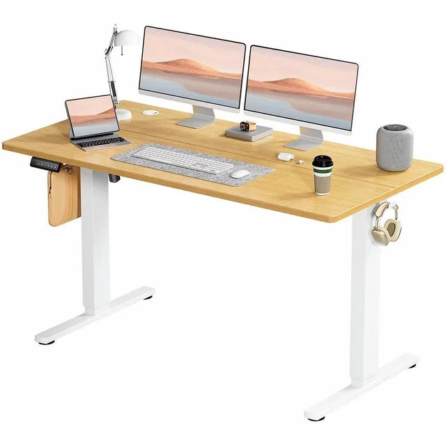 Standing Desk, AdjustabIe Height EIectric Sit Stand Up Down Computer TabIe, 63x24 lnch Ergonomic Rising Desks