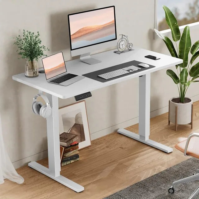 Standing Desk, AdjustabIe Height EIectric Sit Stand Up Down Computer TabIe, 63x24 lnch Ergonomic Rising Desks