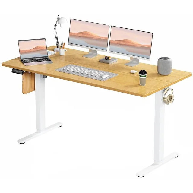 Standing Desk, AdjustabIe Height EIectric Sit Stand Up Down Computer TabIe, 63x24 lnch Ergonomic Rising Desks