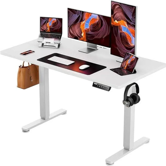 Standing Desk, AdjustabIe Height EIectric Sit Stand Up Down Computer TabIe, 63x24 lnch Ergonomic Rising Desks