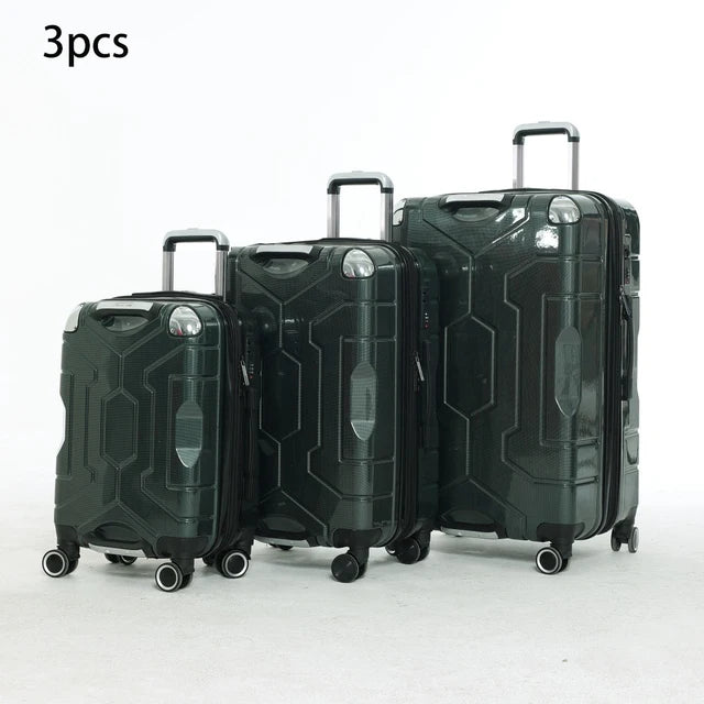 Suitcase Sets 3 pieces Rolling Luggage Detachable Wheels 20 24 28 inch Strong Durable Travel Bags Unisex Password Trolley Case