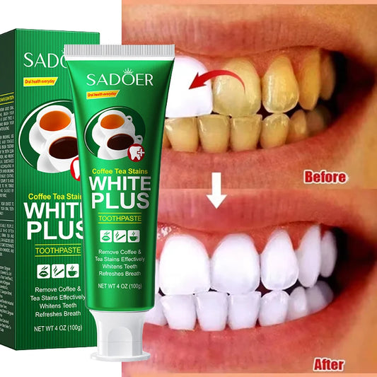 Teeth Whiten Toothpaste Fast Remove Plaque Smoke Coffee Tea Stains Clean Oral Hygiene Fresh Breath Bleaching Dental Tools Care