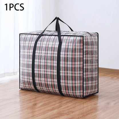 Marveloustoree Thickened Wove Large Capacity Clothing Storage Bag Multifunctional Waterproof Portable Moving bag Luggage Packing move house Bag