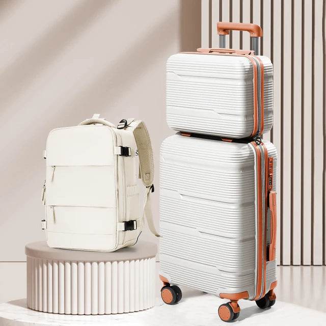 Travel Suitcase set 3 Piece Rolling Carry on Luggage Set Women Men Trolley Case Backpack Boarding Cabin Suitcase Wheels 20 24'' - MarvelouStoree