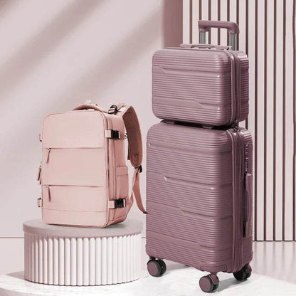 Travel Suitcase set 3 Piece Rolling Carry on Luggage Set Women Men Trolley Case Backpack Boarding Cabin Suitcase Wheels 20 24'' - MarvelouStoree