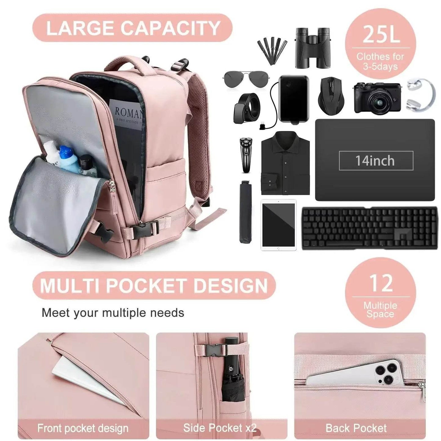 Travel Suitcase set 3 Piece Rolling Carry on Luggage Set Women Men Trolley Case Backpack Boarding Cabin Suitcase Wheels 20 24'' - MarvelouStoree