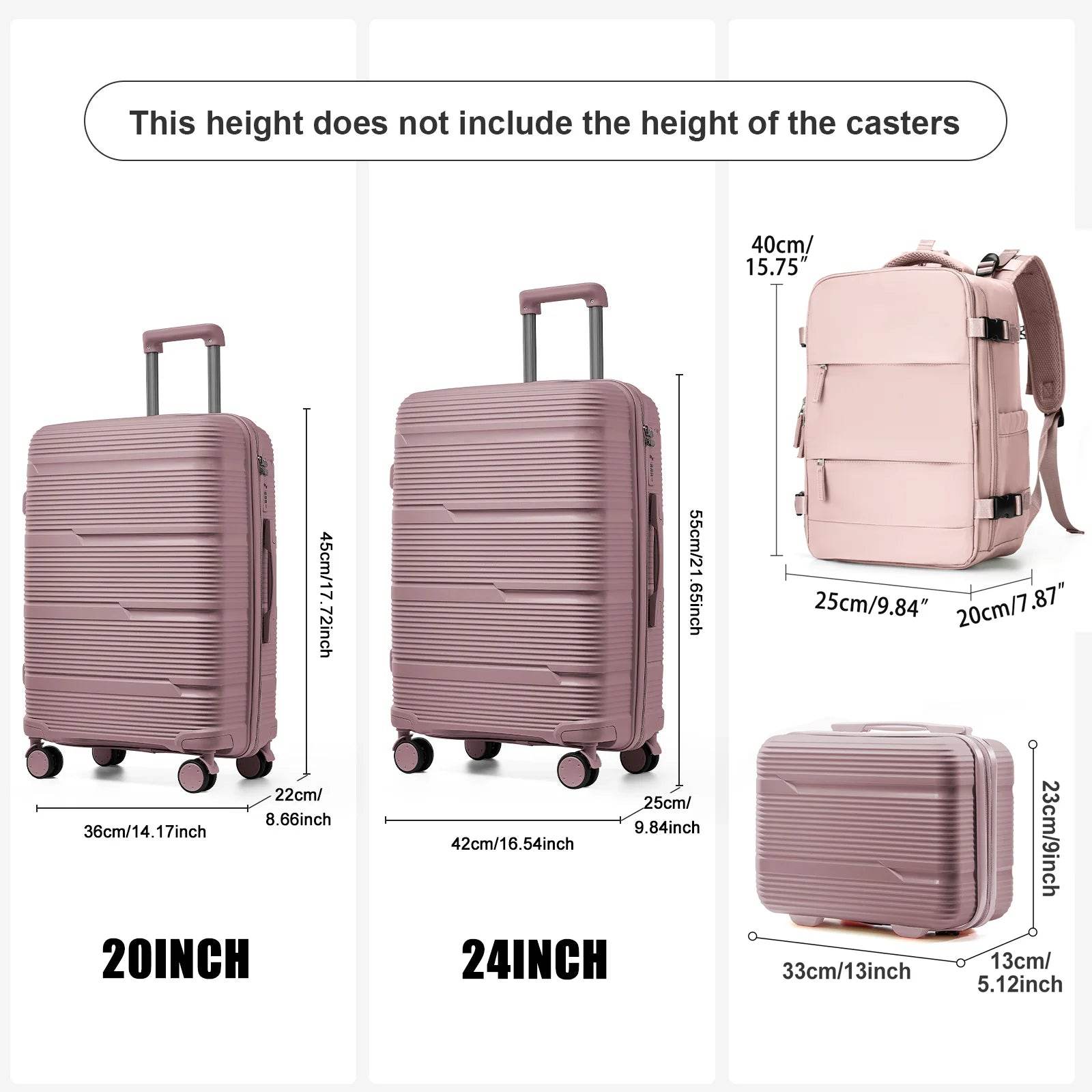 Travel Suitcase set 3 Piece Rolling Carry on Luggage Set Women Men Trolley Case Backpack Boarding Cabin Suitcase Wheels 20 24'' - MarvelouStoree