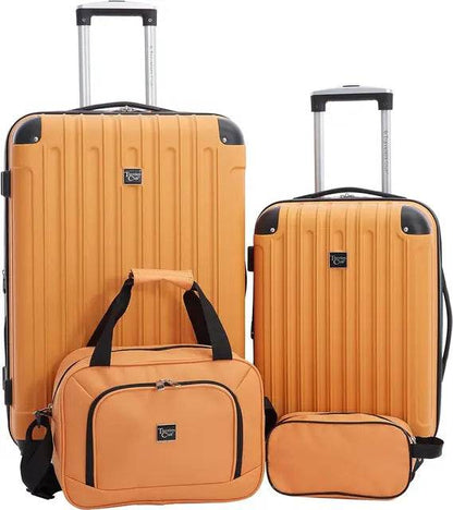 Travelers Club Expandable Midtown Hardside 4-Piece Luggage Travel Set, Rose Gold - MarvelouStoree