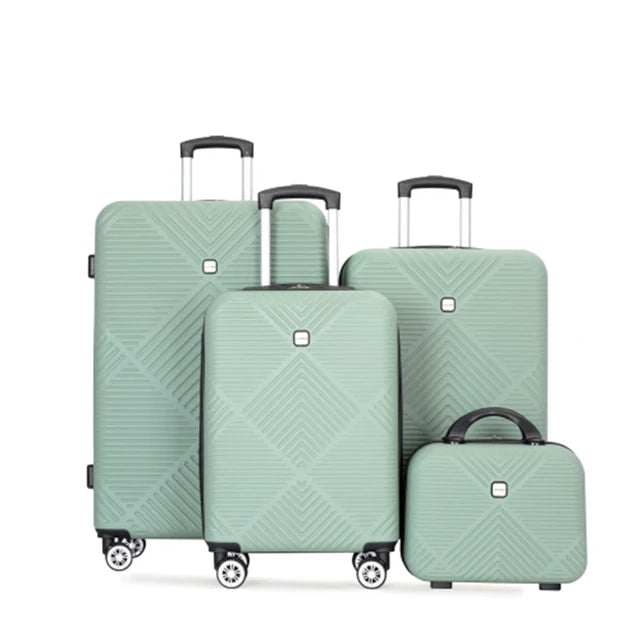 Travelhouse Luggage Set 4 Piece,ABS Lightweight Suitcase with Spinner Wheels,14" 20" 24" 28"