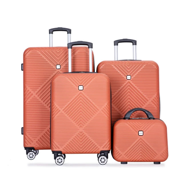 Travelhouse Luggage Set 4 Piece,ABS Lightweight Suitcase with Spinner Wheels,14" 20" 24" 28"