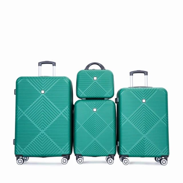 Travelhouse Luggage Set 4 Piece,ABS Lightweight Suitcase with Spinner Wheels,14" 20" 24" 28"