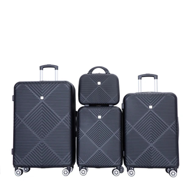 Travelhouse Luggage Set 4 Piece,ABS Lightweight Suitcase with Spinner Wheels,14" 20" 24" 28"