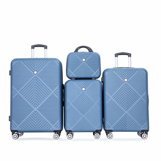 Travelhouse Luggage Set 4 Piece,ABS Lightweight Suitcase with Spinner Wheels,14" 20" 24" 28"