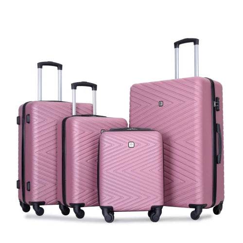 Travelhouse Luggage set 4-Piece ABS Suitcase With Spinner Wheels,24 Inch and 28 Inch with TSA Lock,16,20 inche Carry on Luggage - MarvelouStoree