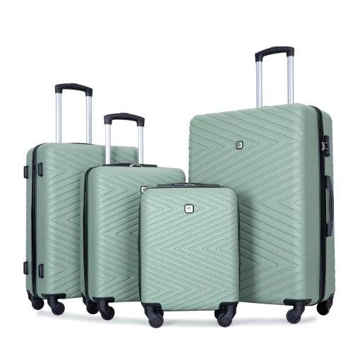 Travelhouse Luggage set 4-Piece ABS Suitcase With Spinner Wheels,24 Inch and 28 Inch with TSA Lock,16,20 inche Carry on Luggage - MarvelouStoree