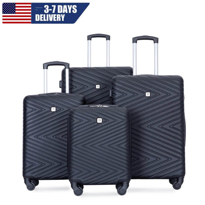 Travelhouse Luggage set 4-Piece ABS Suitcase With Spinner Wheels,24 Inch and 28 Inch with TSA Lock,16,20 inche Carry on Luggage - MarvelouStoree