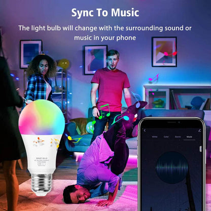 Tuya Smart Wifi Bulb E27 Bluetooth Led Light Bulbs Smart Home RGB Led Lamp Works With Alexa, Google Home,Required Gateway - MarvelouStoree