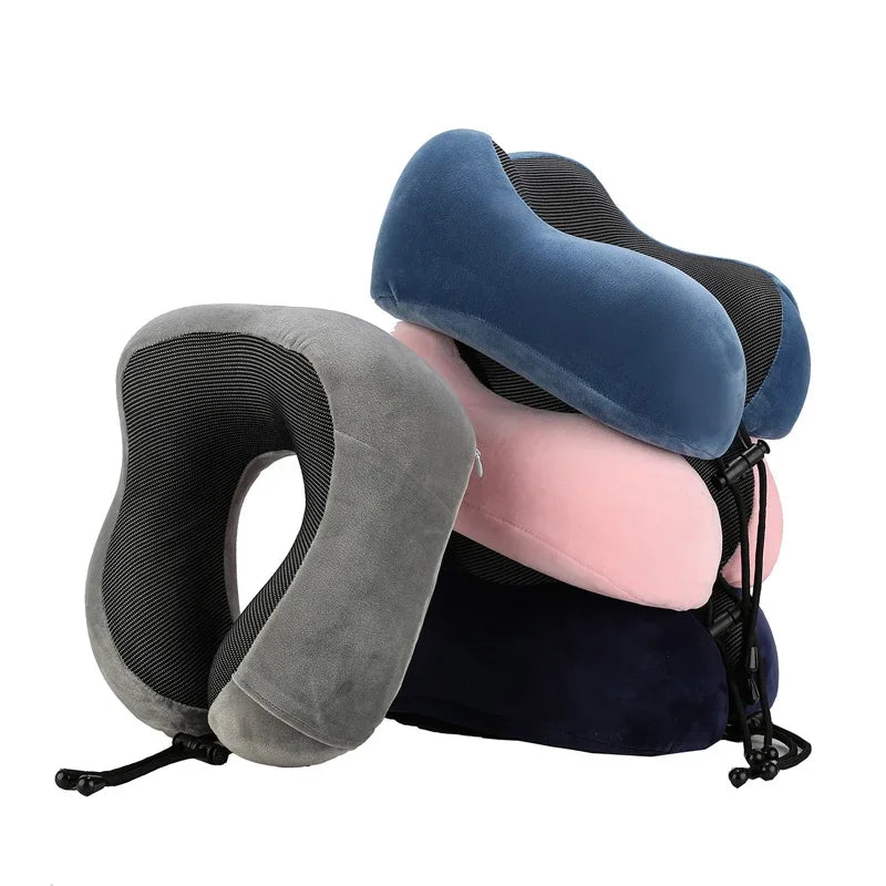 U Shaped Memory Foam Neck Pillows Soft Travel Pillow Massage Neck Pillow Sleeping Airplane Pillow Cervical Healthcare Bedding