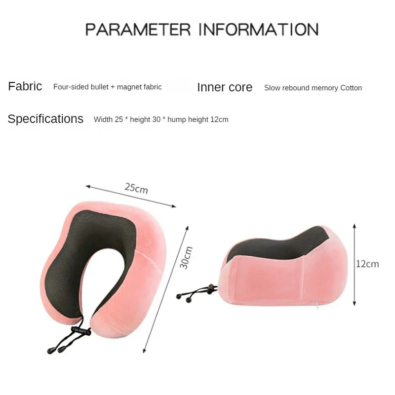 U Shaped Memory Foam Neck Pillows Soft Travel Pillow Massage Neck Pillow Sleeping Airplane Pillow Cervical Healthcare Bedding