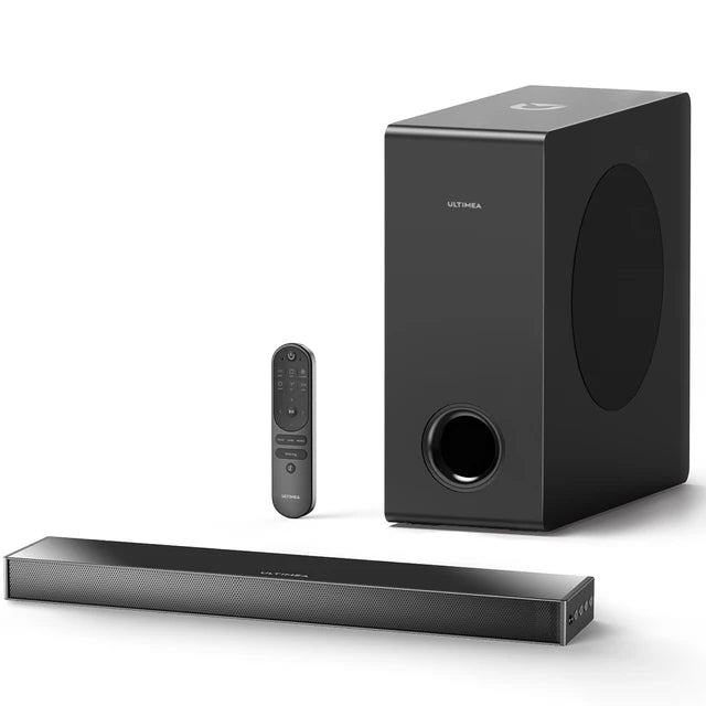 ULTIMEA 160W TV SoundBar 2.1 Bluetooth Speaker 5.3 Home Theater Sound System 3D Surround Sound Bar Subwoofer Bluetooth Speakers