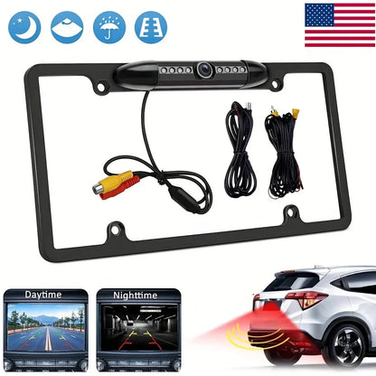 US License Plate Frame Rear View Backup Camera IR LED Night Vision Reversing camera for Car SUV Pickup