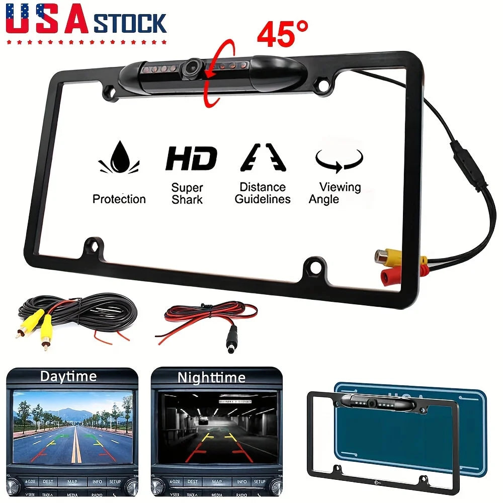 US License Plate Frame Rear View Backup Camera IR LED Night Vision Reversing camera for Car SUV Pickup