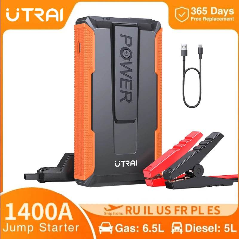 UTRAI Auto Jump Starter 1400A Portable Power Bank Car Jump Starter Battery Starter For Car Emergency Booster Starting Device - MarvelouStoree