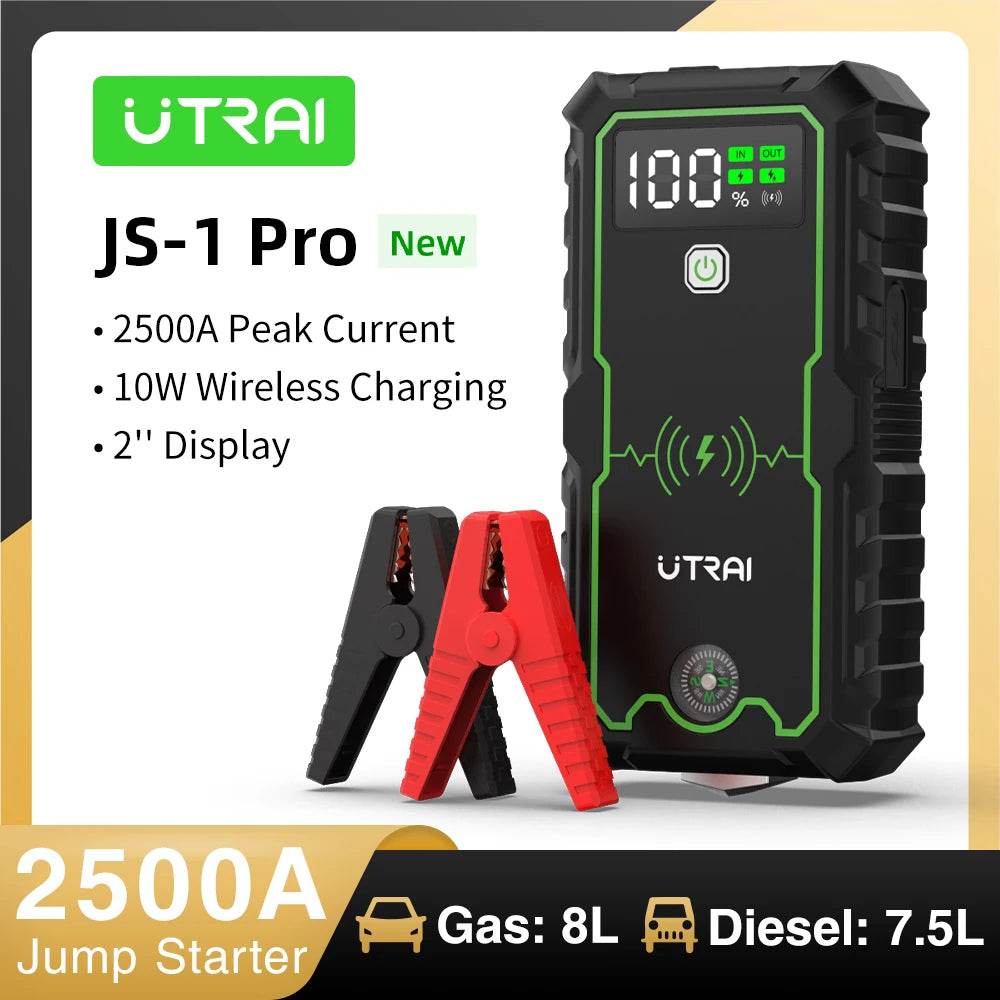 UTRAI Power Bank 2500A Jump Starter Portable Charger Car Booster 12V Auto Starting Device Emergency Car Battery Starter - MarvelouStoree