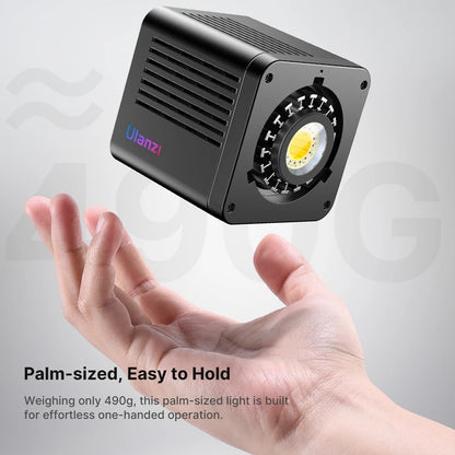 Ulanzi L024 40W RGB Video Light 2500-6500K Bi-color 0-359° RGB COB Light Mini Bowens Mount Fill Light 3400mAh COB Light